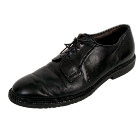 Allen Edmonds Black Leather Plain Toe Dress Shoe With Rubber Sole Size 11.5D - Picture 1 of 12